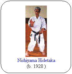 Flowchart: Alternate Process: Nishiyama Hidetaka
10th Dan
(b. 1928 )

